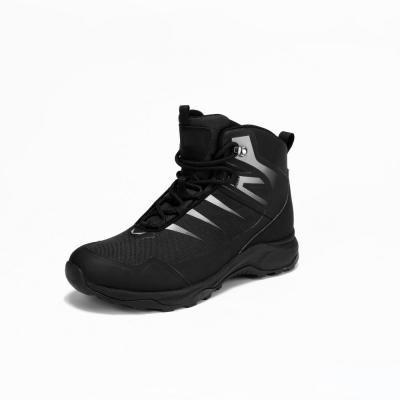Synthetic leateher black and anti-wicking fabric boots I-A-2604